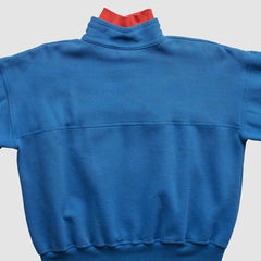 New England Patriots Dodger 90s 1/4 Zip Sweatshirt - Blue Sweatshirts