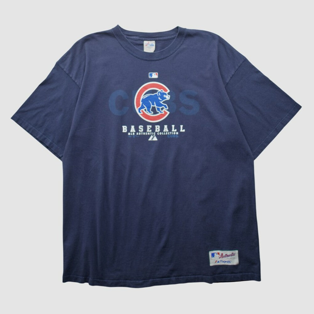 Chicago Cubs Majestic 2000s T-shirt - Navy - 2XVintage T-shirts
