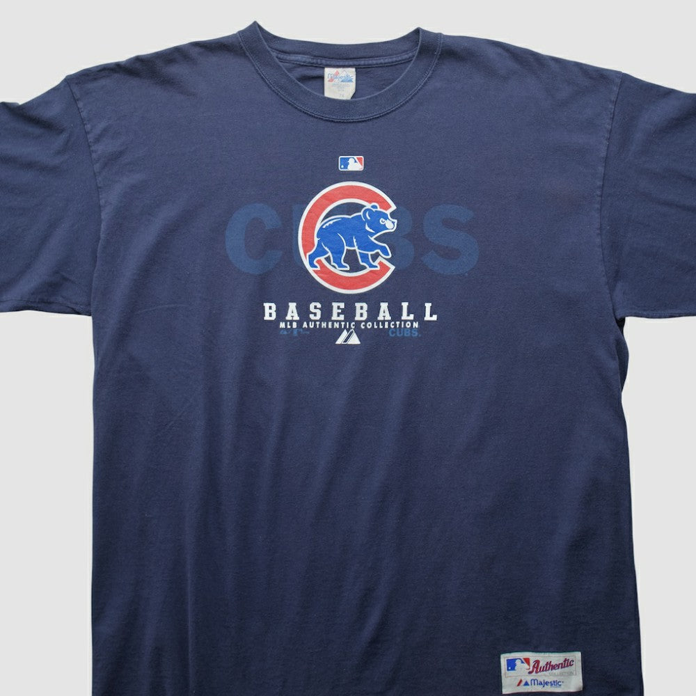Chicago Cubs Majestic 2000s T-shirt - Navy - 2XVintage T-shirts