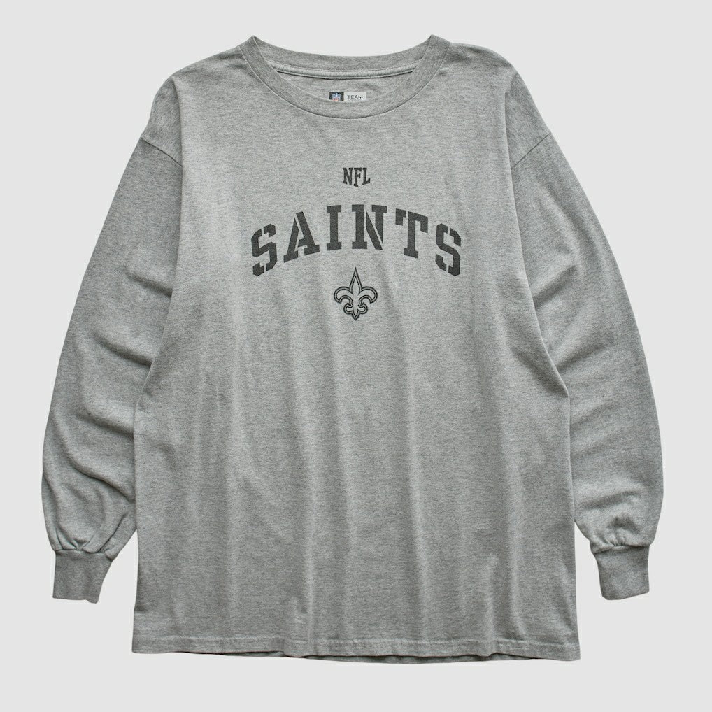 New Orleans Saints NFL Long Sleeve T-shirt - Heather Gray T-shirts