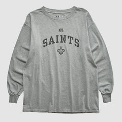 New Orleans Saints NFL Long Sleeve T-shirt - Heather Gray T-shirts