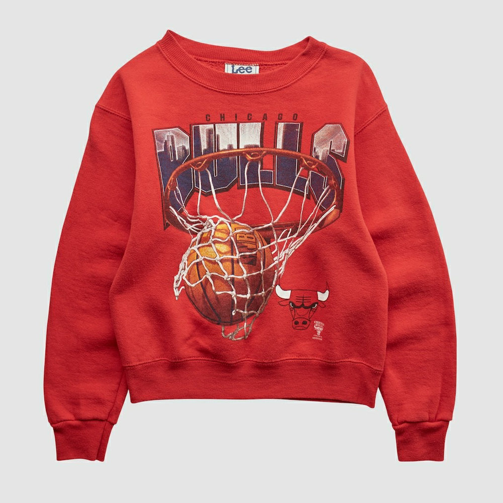 Chicago Bulls Lee Apparel 90s Pullover Sweatshirt Red Vintage - Vintage