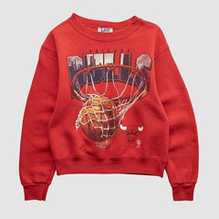 Chicago Bulls Lee Apparel 90s Pullover Sweatshirt Red Vintage - Vintage