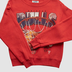 Chicago Bulls Lee Apparel 90s Pullover Sweatshirt Red Vintage - Vintage