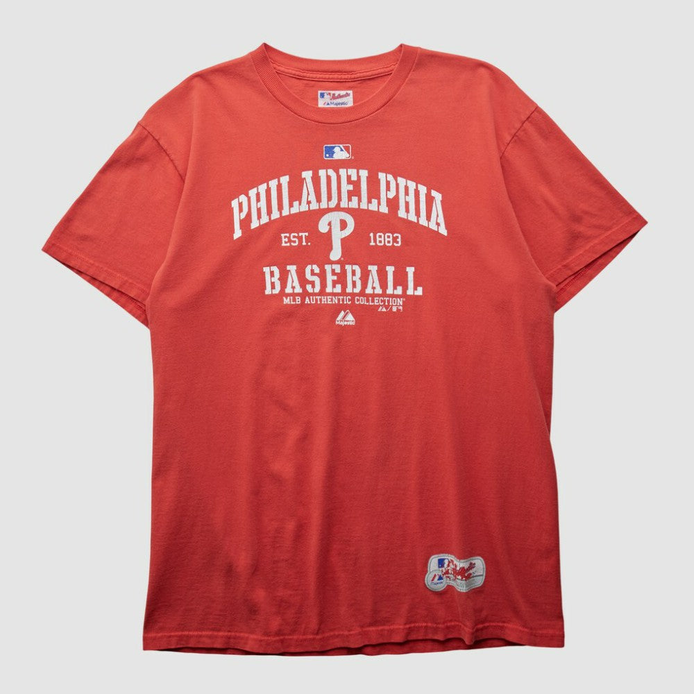 Philadelphia Phillies Majestic 2000s T-shirt - Red - Vintage T-shirts