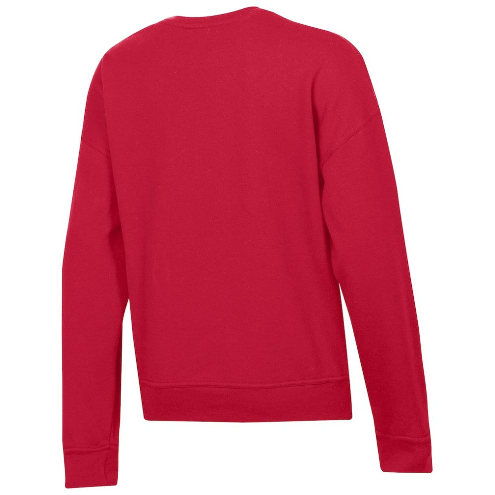 Washington Capitals Champion Women's Wordmark Lockup Powerblend Sweatshirt - Red | US 203935413