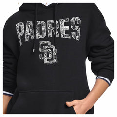 San Diego Padres Starter Women's Lace Team Lockup Fleece Hoodie - Black Hoodies