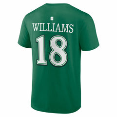 Caleb Williams Chicago Bears St. Patrick's Day Icon Name & Number T-Shirt - Green T-shirts