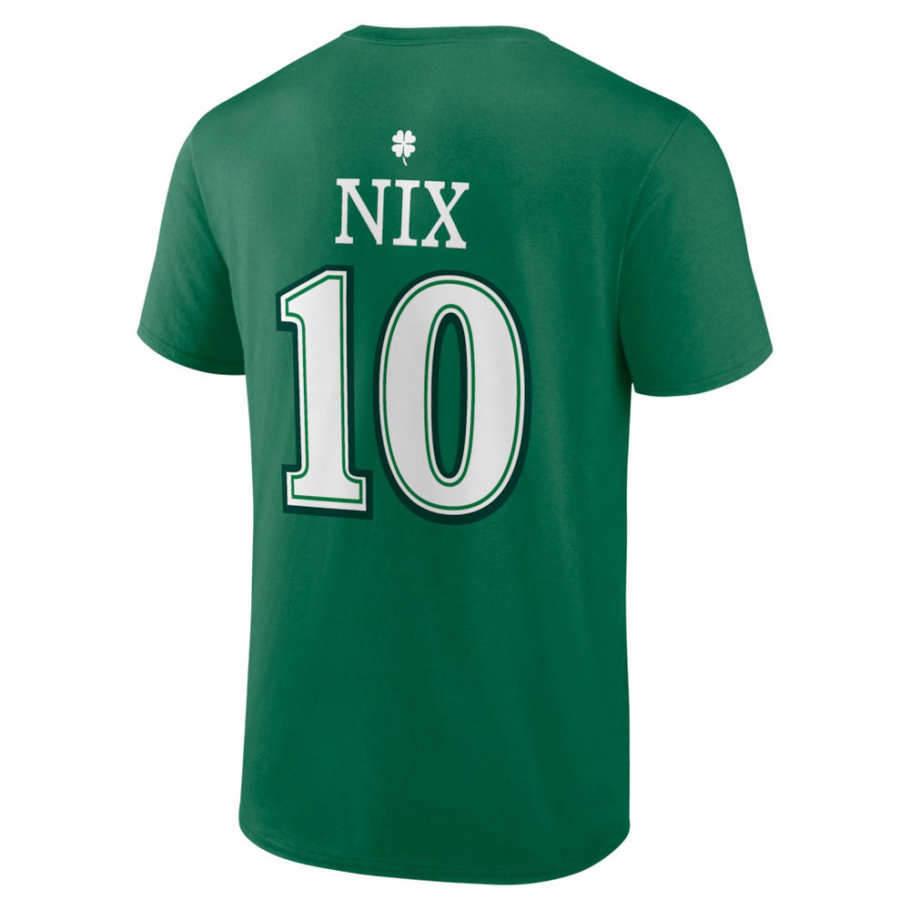 Bo Nix Denver Broncos St. Patrick's Day Icon Name & Number T-Shirt - Green T-shirts