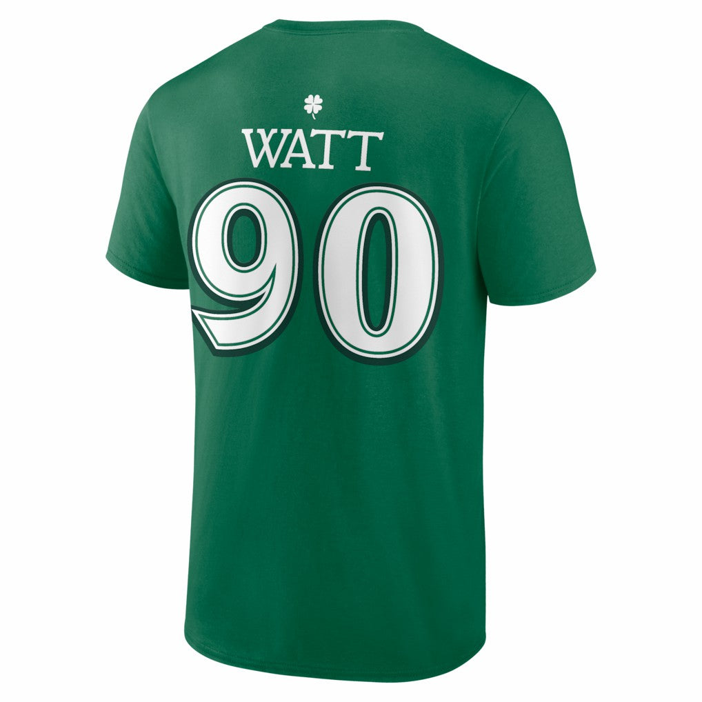 T.J. Watt Pittsburgh Steelers St. Patrick's Day Icon Name & Number T-Shirt - Green T-shirts