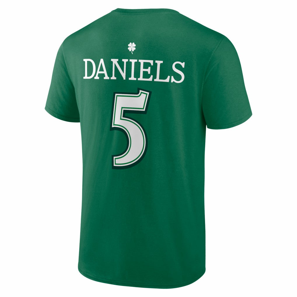 Jayden Daniels Washington Commanders St. Patrick's Day Icon Name & Number T-Shirt - Green T-shirts