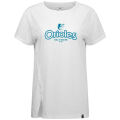Baltimore Orioles Levelwear Women's Blue Haven Influx Cornerstone T-Shirt - White T-shirts