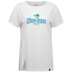 Toronto Blue Jays Levelwear Women's Blue Haven Influx Cornerstone T-Shirt - White T-shirts