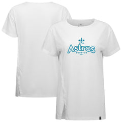 Houston Astros Levelwear Women's Blue Haven Influx Cornerstone T-Shirt - White T-shirts