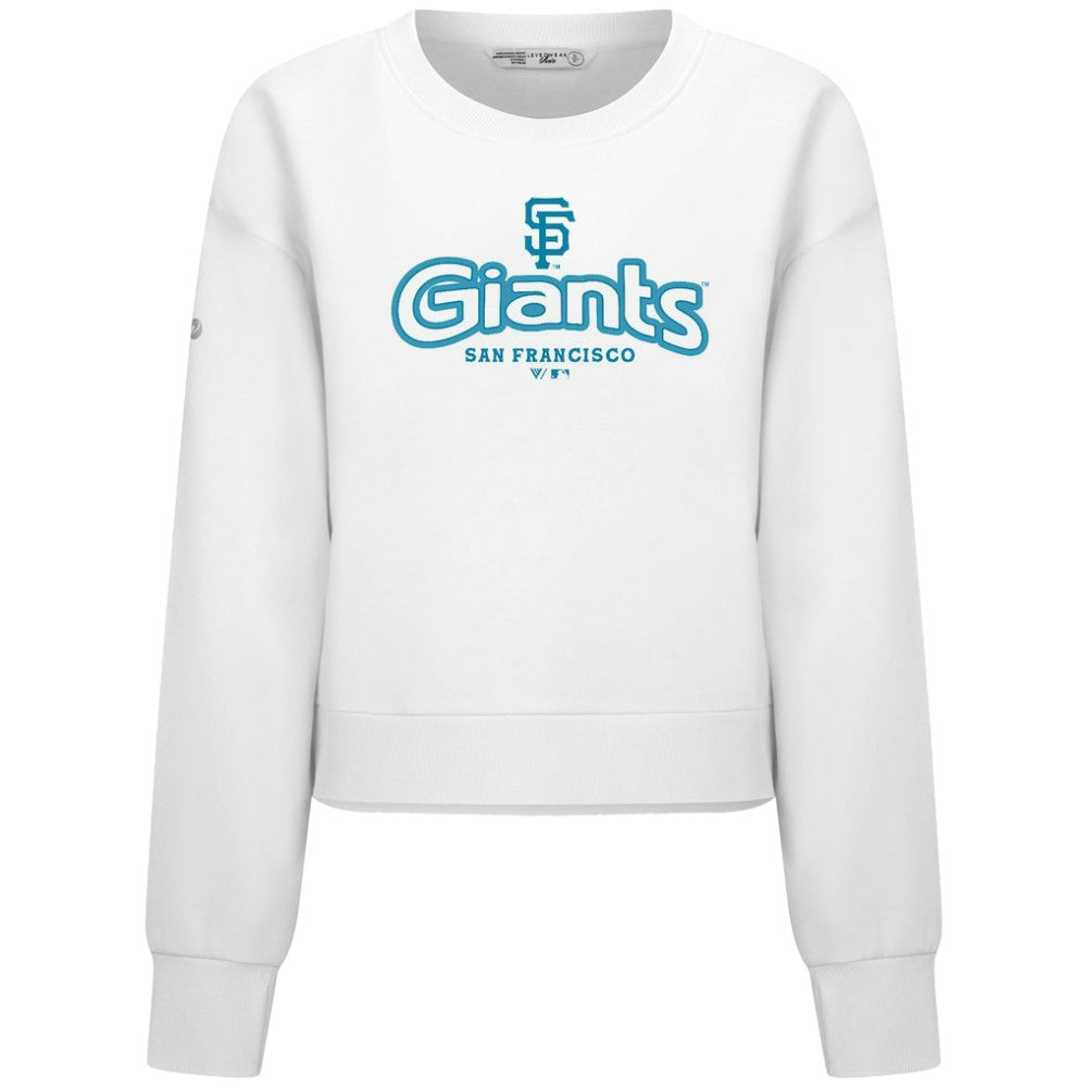 San Francisco Giants Levelwear Women's Judd Cornerstone Cropped Sweatshirt - White Sweatshirts