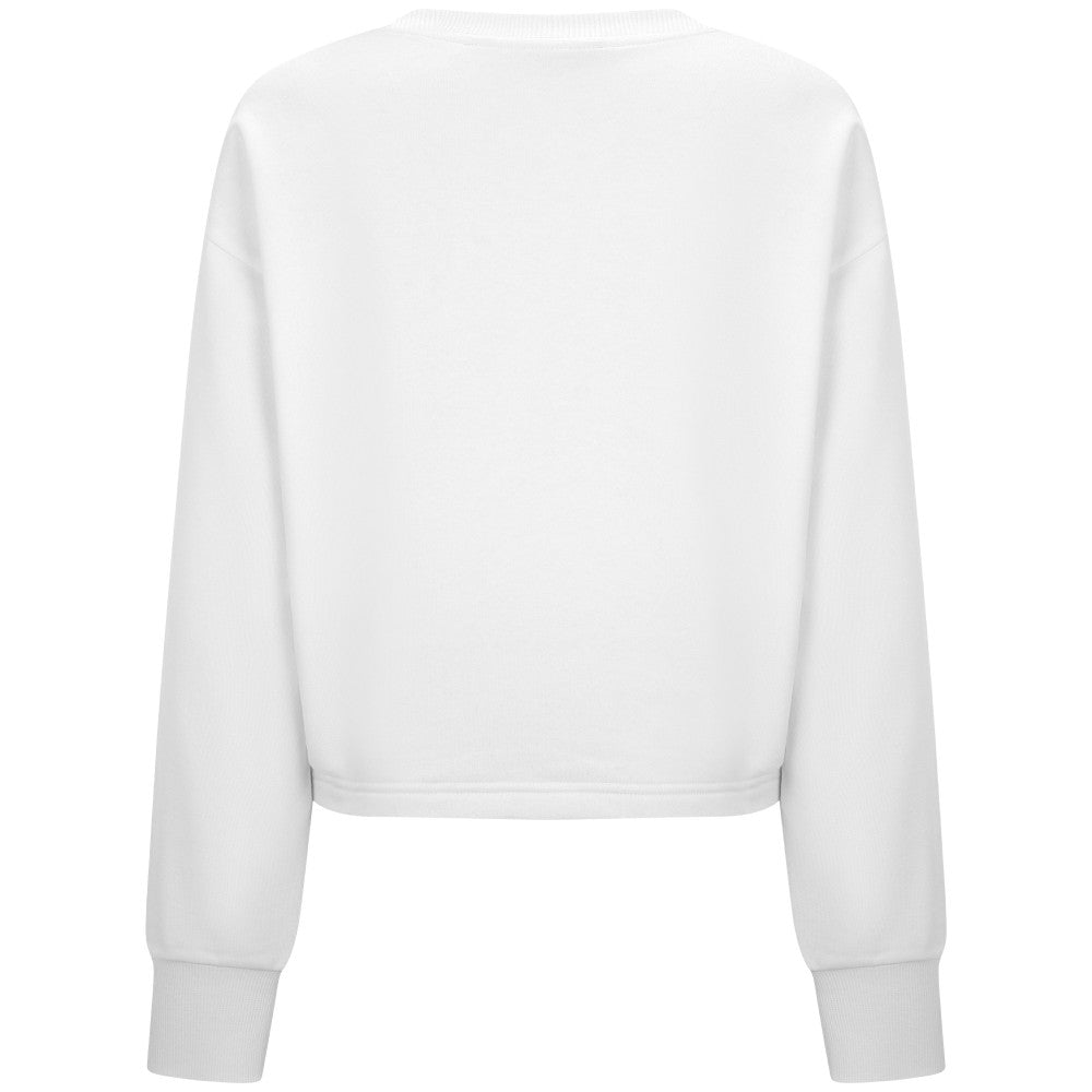 Cleveland Guardians Levelwear Women's Judd Cornerstone Cropped Sweatshirt - White Sweatshirts