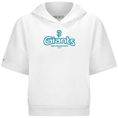 San Francisco Giants Levelwear Women's Amber Short Sleeve Cornerstone Hoodie - White Hoodies