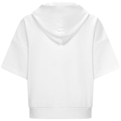 Toronto Blue Jays Levelwear Women's Amber Short Sleeve Cornerstone Hoodie - White Hoodies