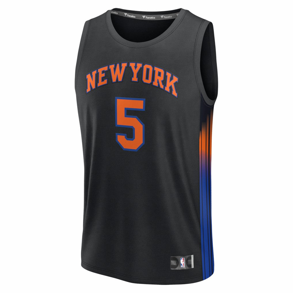 Jose Alvarado New York Knicks Fast Break Replica Jersey Black Statement Edition - Fanatics