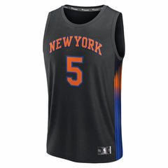 Jose Alvarado New York Knicks Fast Break Replica Jersey Black Statement Edition - Fanatics
