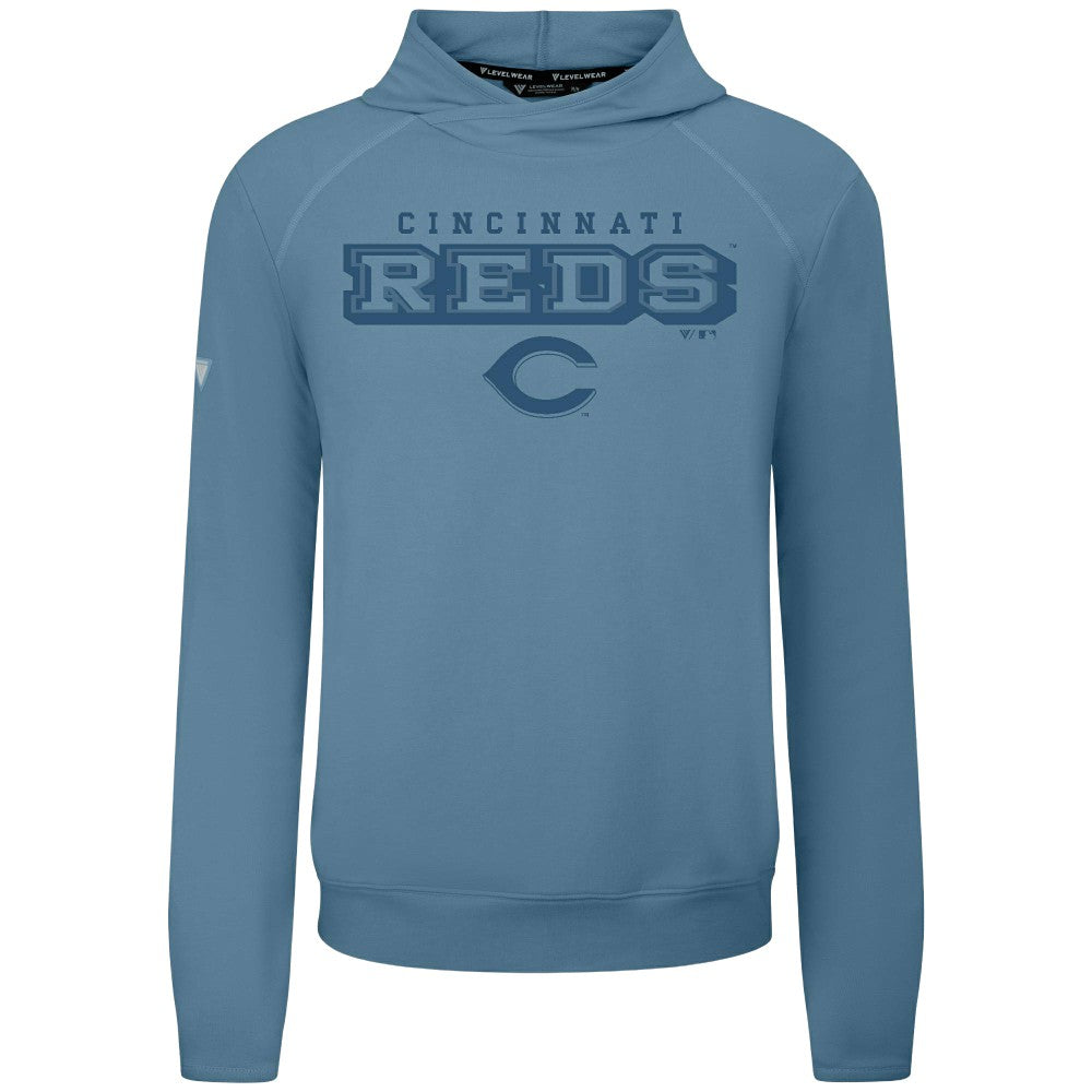 Cincinnati Reds Levelwear Mandate Tri-Blend Hoodie - Blue Hoodies