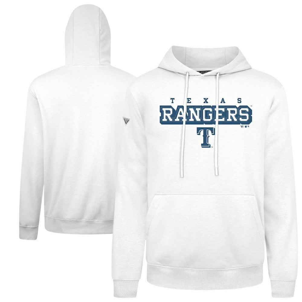 Texas Rangers Levelwear Podium Hoodie - White Hoodies