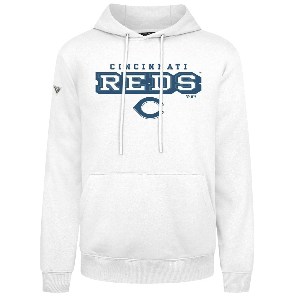 Cincinnati Reds Levelwear Podium Hoodie - White Hoodies