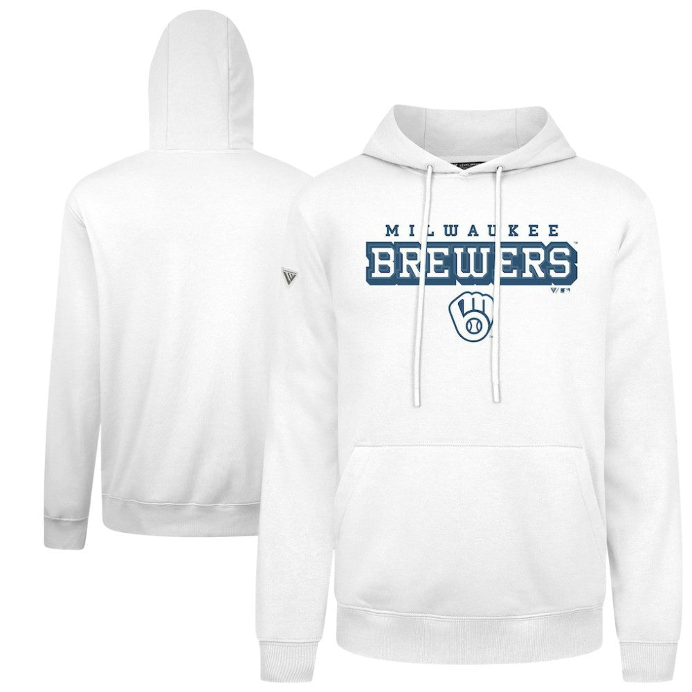 Milwaukee Brewers Levelwear Podium Hoodie - White Hoodies