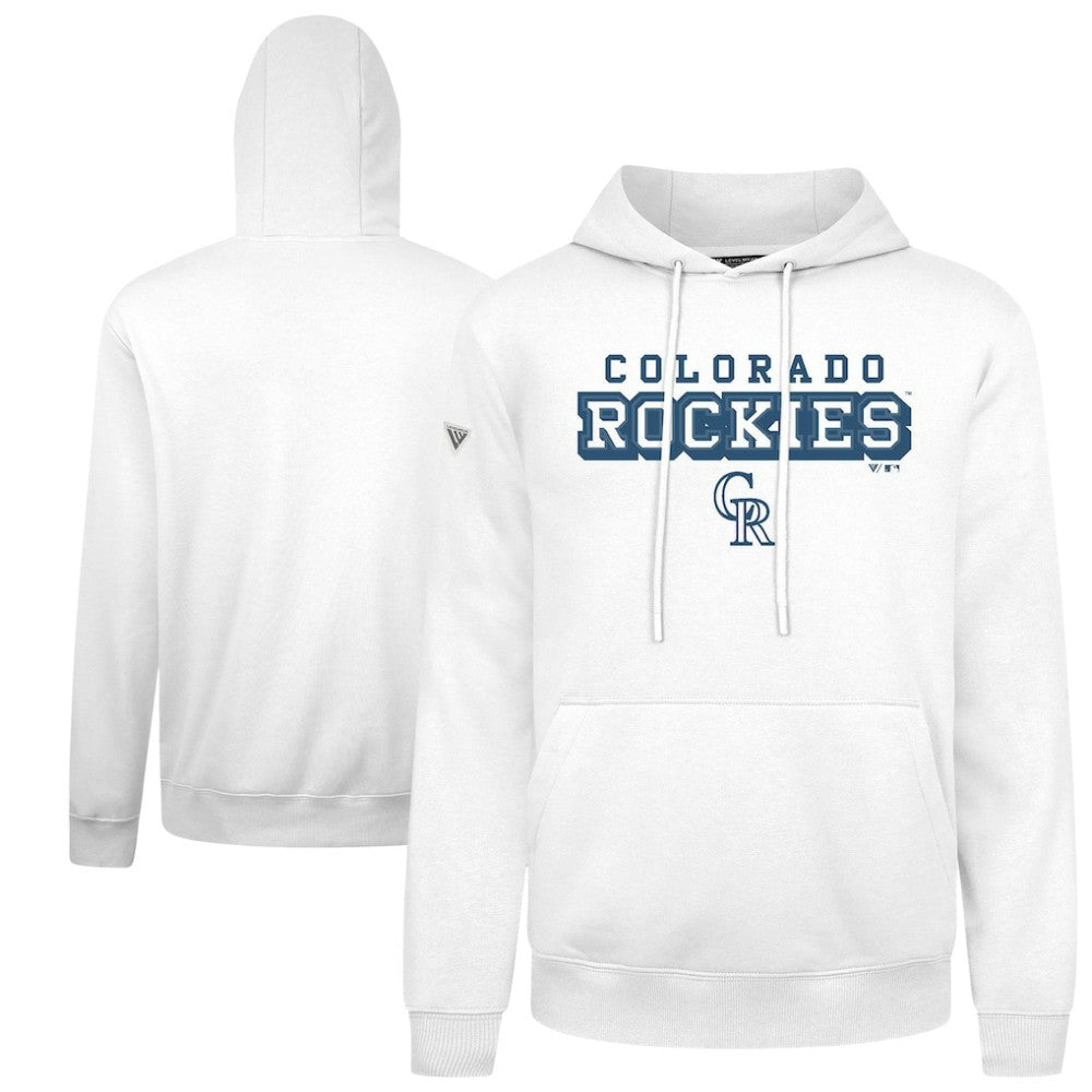 Colorado Rockies Levelwear Podium Hoodie - White Hoodies