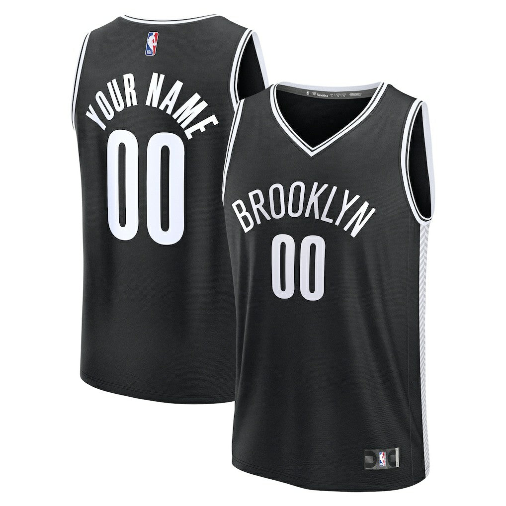 Brooklyn Nets Fast Break Custom Jersey Icon Edition Black - Fanatics