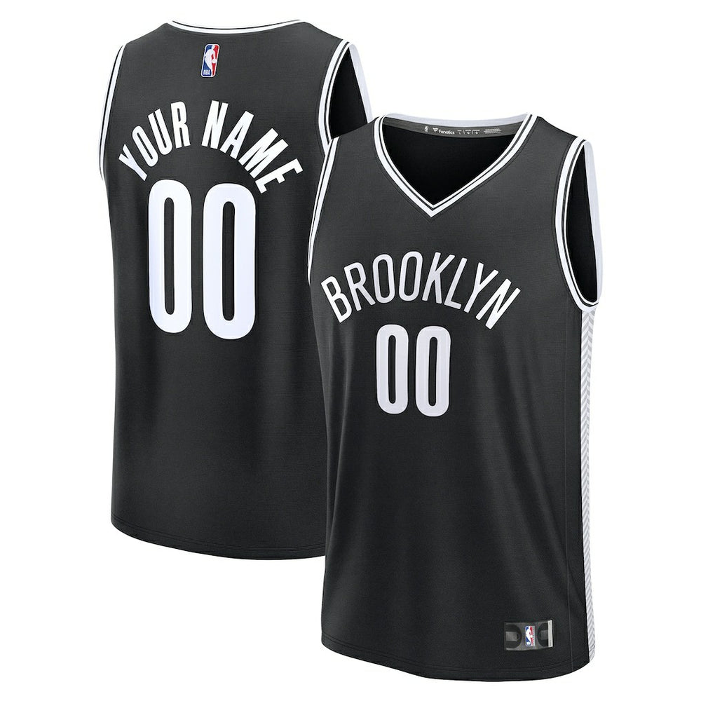 Brooklyn Nets Fast Break Custom Jersey Icon Edition Black - Fanatics
