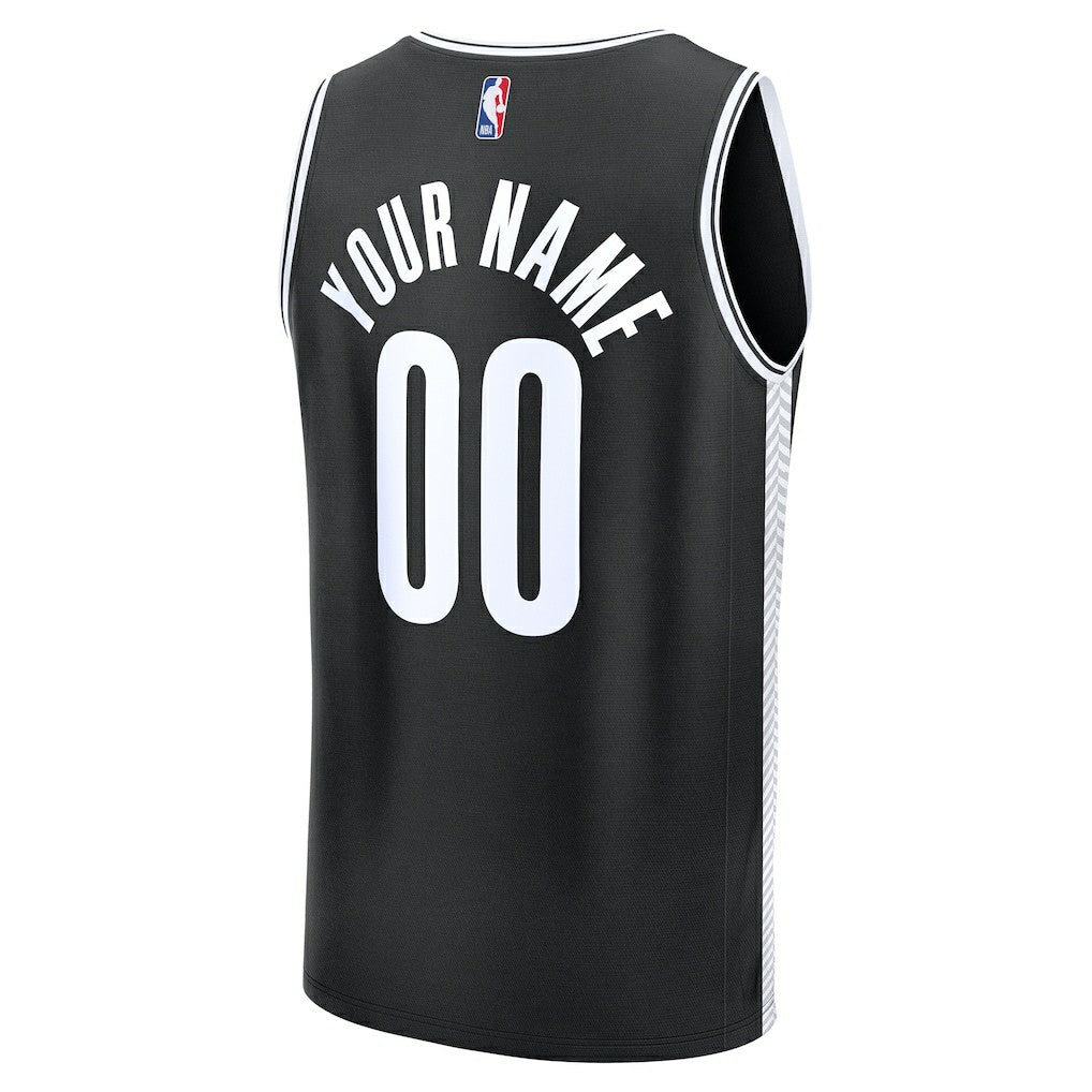 Brooklyn Nets Fast Break Custom Jersey Icon Edition Black - Fanatics