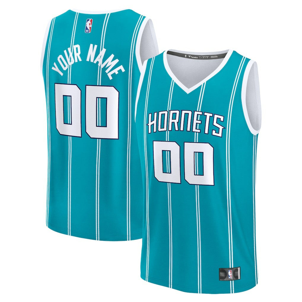 Charlotte Hornets Fast Break Custom Jersey Icon Edition Teal - Fanatics