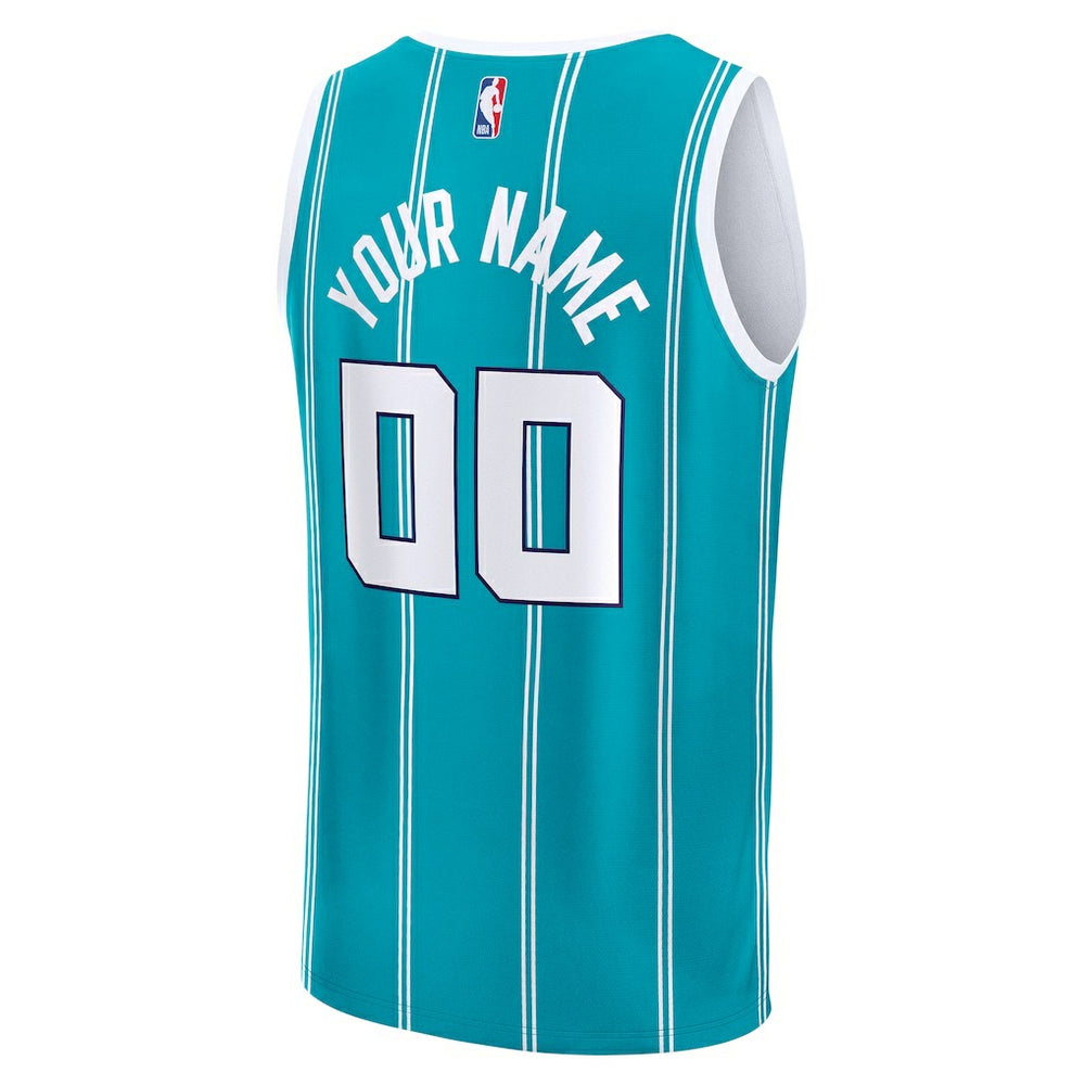 Charlotte Hornets Fast Break Custom Jersey Icon Edition Teal - Fanatics