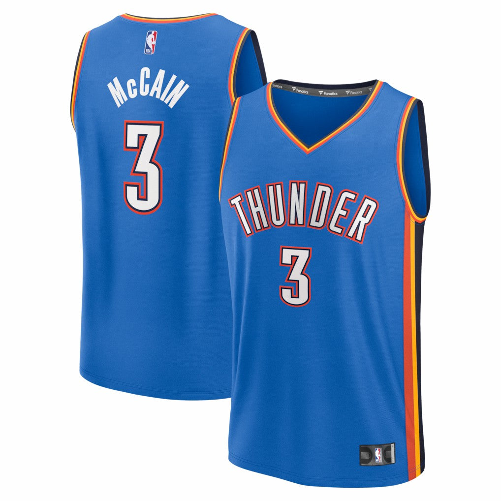 Jared McCain Oklahoma City Thunder Fast Break Replica Jersey Icon Edition Blue - Fanatics