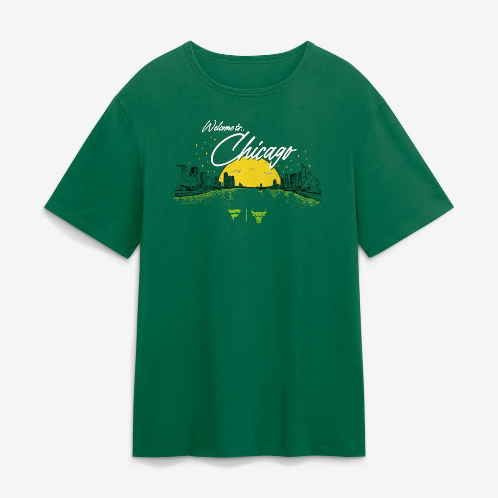 Chicago Bulls St. Patrick's Day Green River T-Shirt Green
