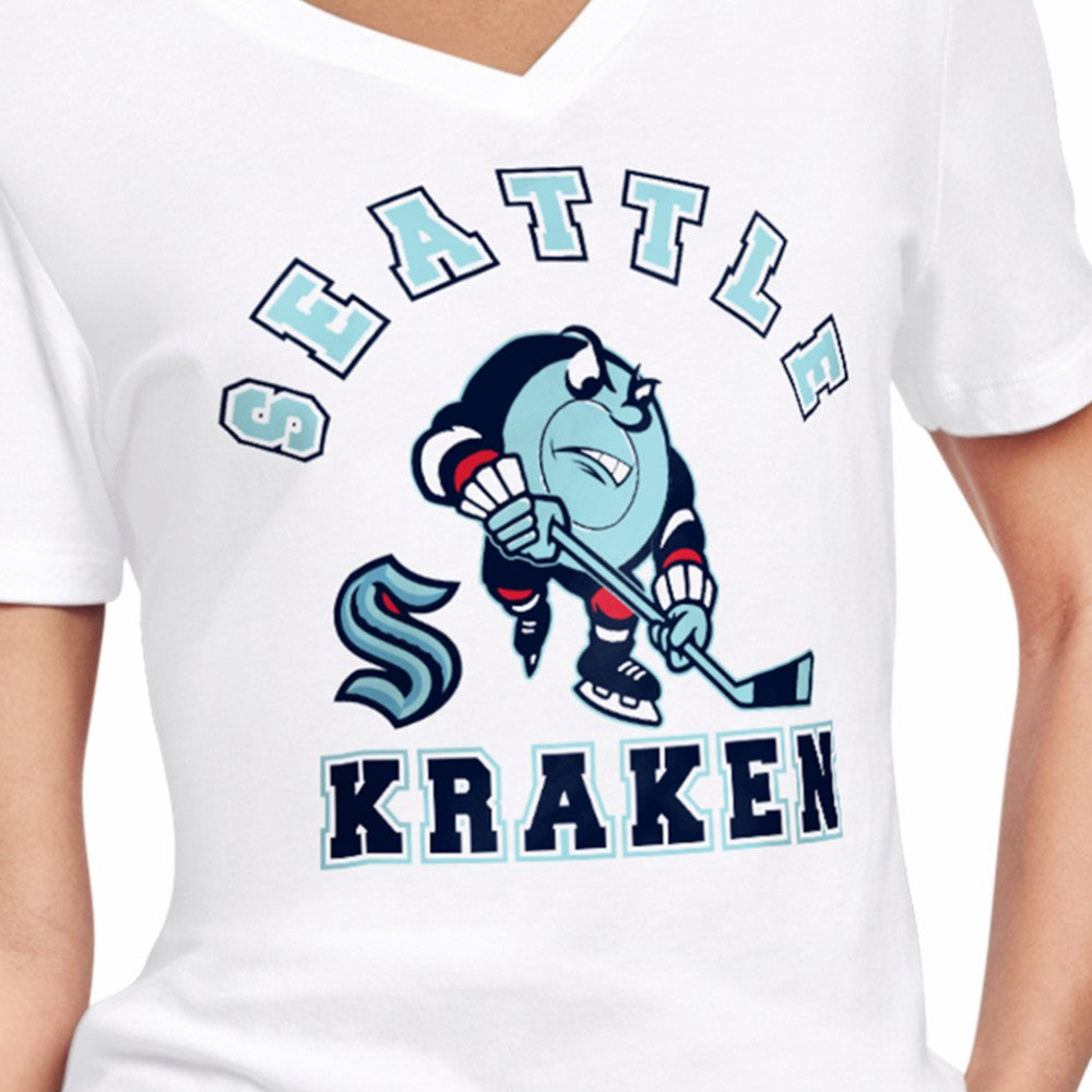 Seattle Kraken Starter Women's Tough Puck T-Shirt - White | US 203995151