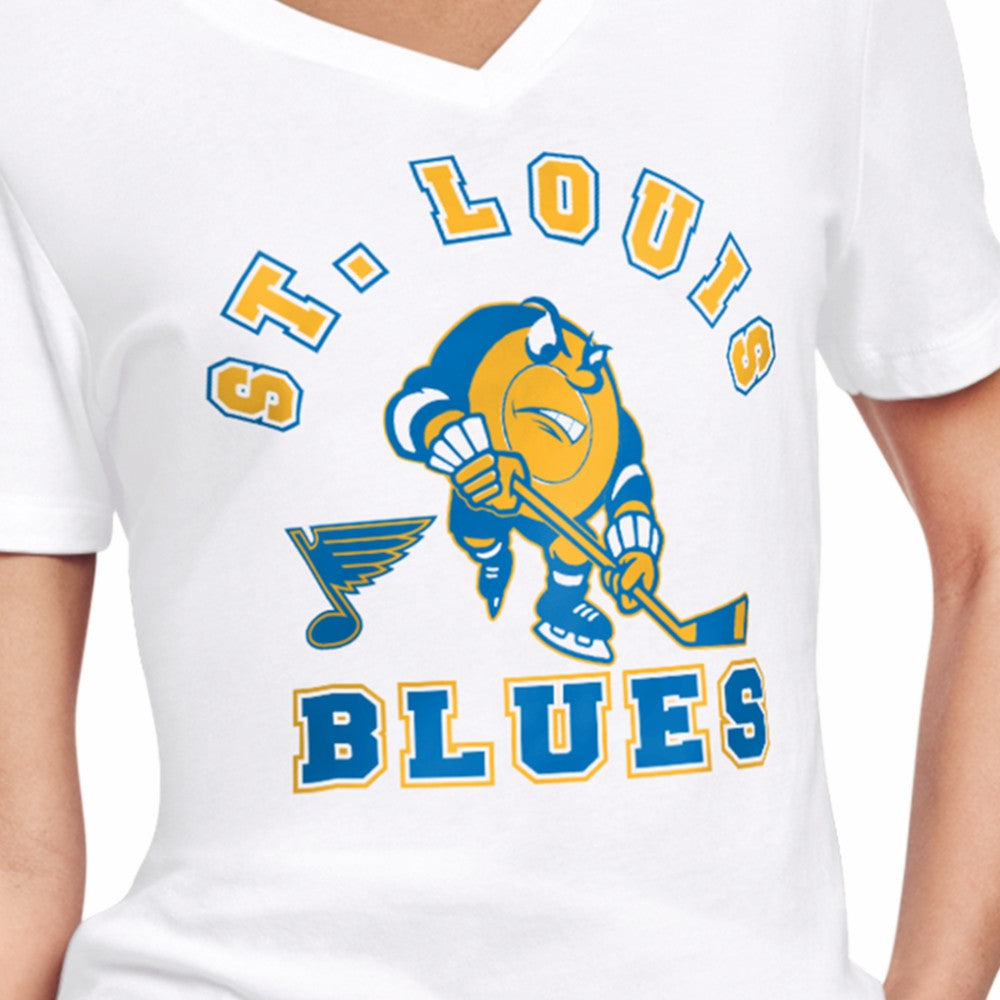 St. Louis Blues Starter Women's Tough Puck T-Shirt - White | US 203995152
