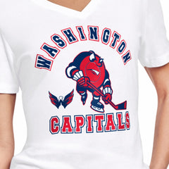 Washington Capitals Starter Women's Tough Puck T-Shirt - White | US 203995158