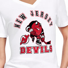 New Jersey Devils Starter Women's Tough Puck T-Shirt - White | US 203995160