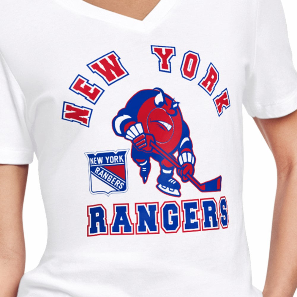 New York Rangers Starter Women's Tough Puck T-Shirt - White | US 203995162