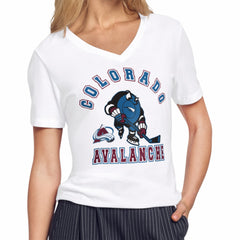 Colorado Avalanche Starter Women's Tough Puck T-Shirt - White | US 203995163