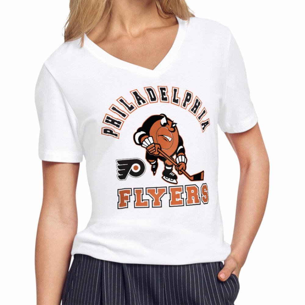 Philadelphia Flyers Starter Women's Tough Puck T-Shirt - White | US 203995165