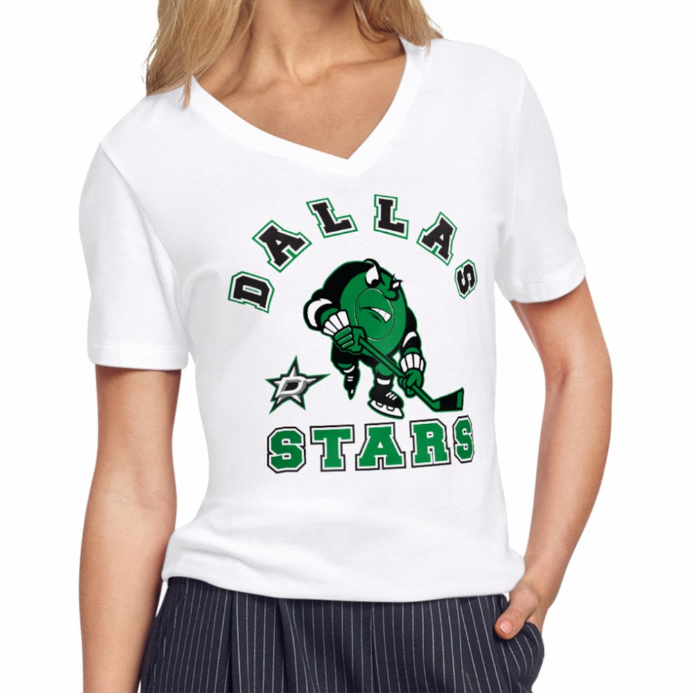 Dallas Stars Starter Women's Tough Puck T-Shirt - White | US 203995167