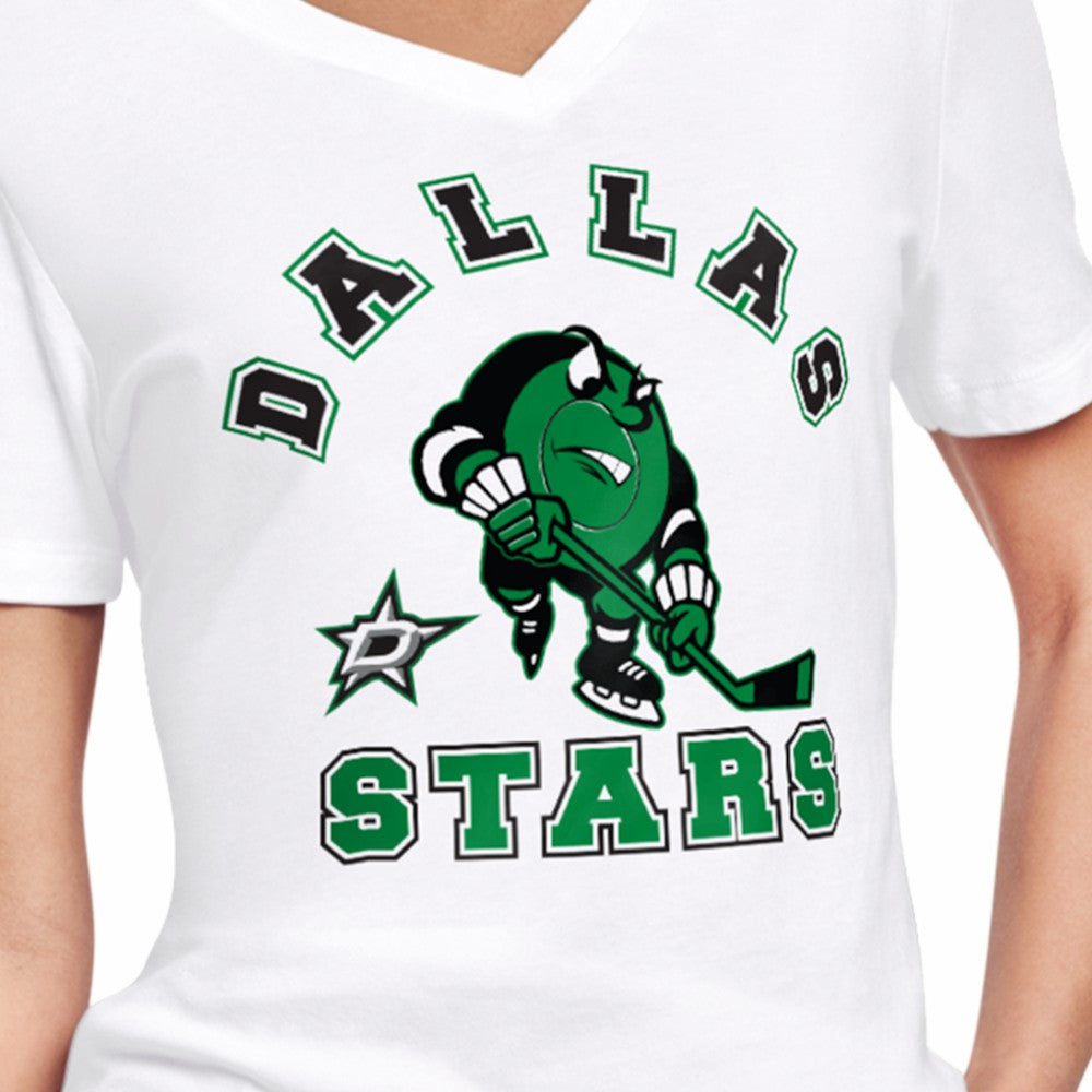 Dallas Stars Starter Women's Tough Puck T-Shirt - White | US 203995167