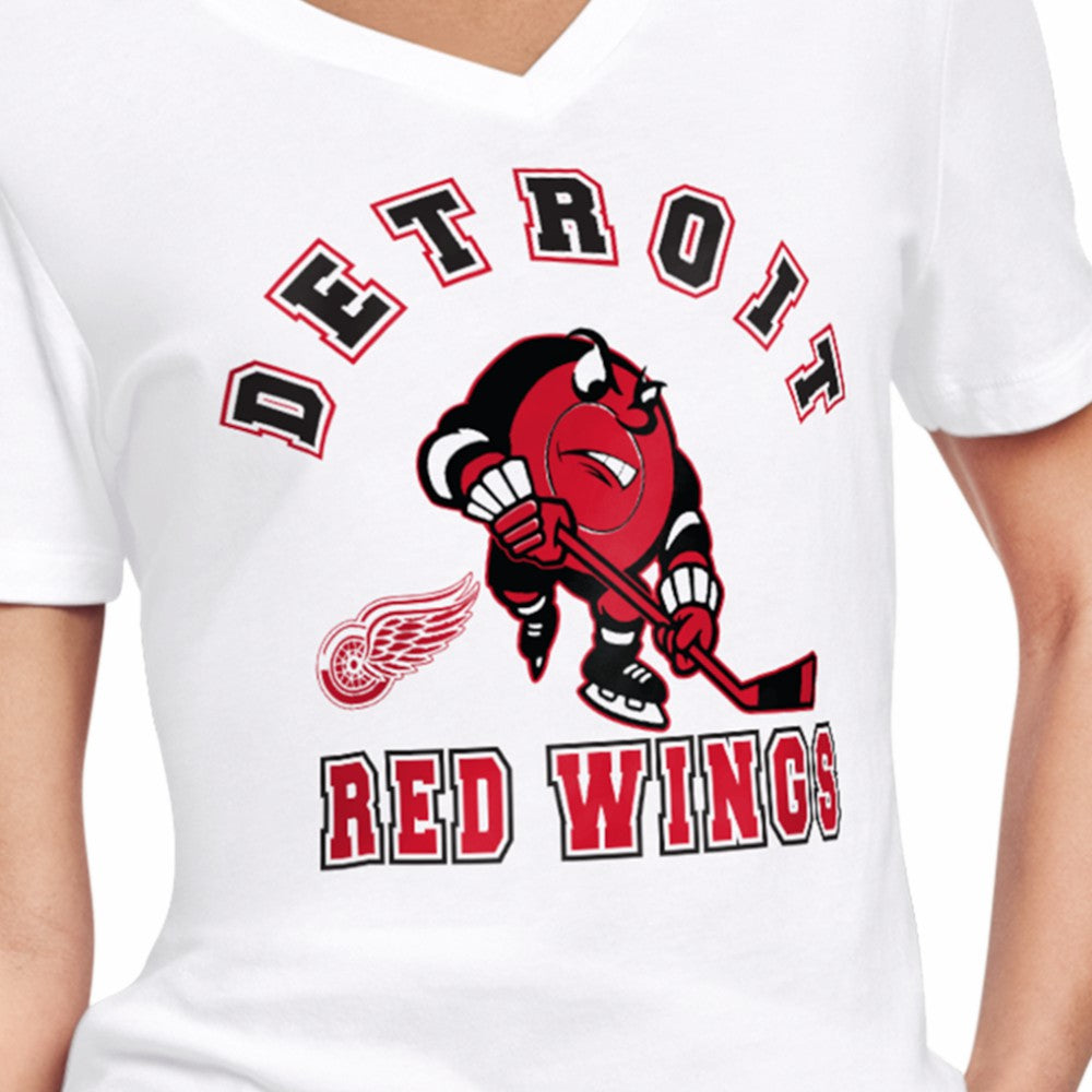 Detroit Red Wings Starter Women's Tough Puck T-Shirt - White | US 203995170