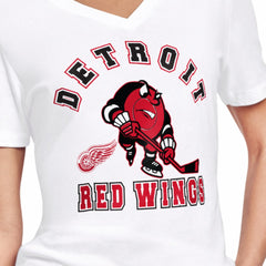 Detroit Red Wings Starter Women's Tough Puck T-Shirt - White | US 203995170