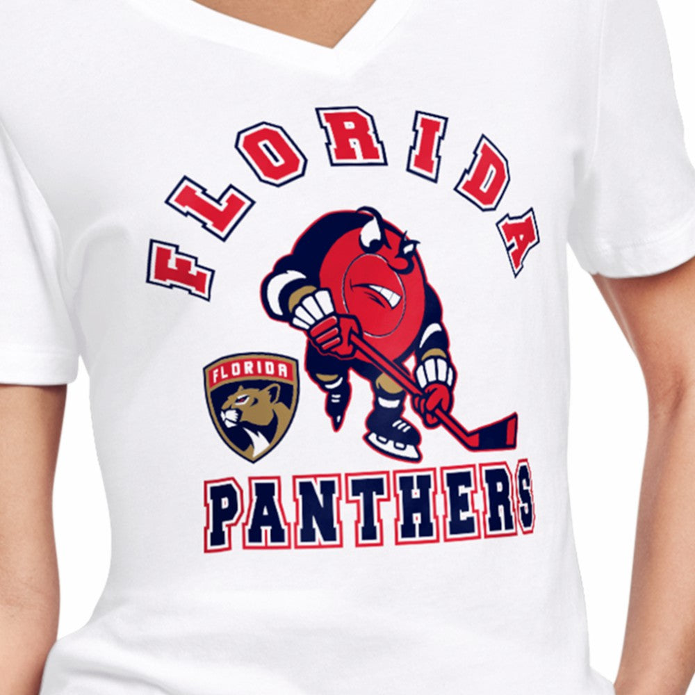 Florida Panthers Starter Women's Tough Puck T-Shirt - White | US 203995177