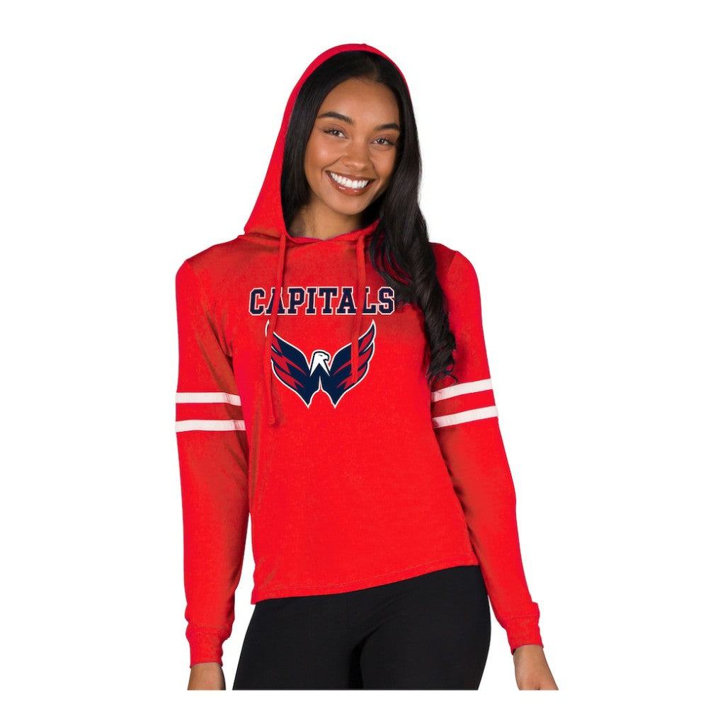 Washington Capitals Concepts Sport Women's Marathon Long-Sleeve Hooded T-Shirt - Red | US 203995292
