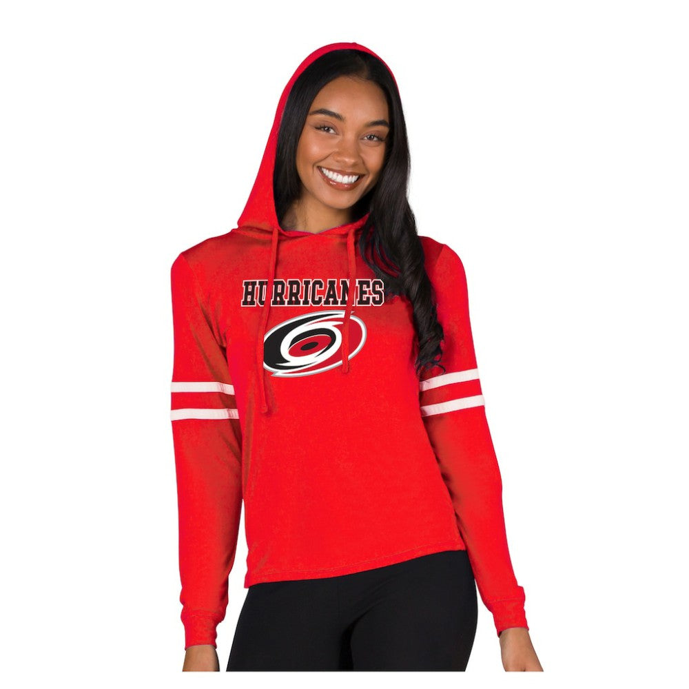 Carolina Hurricanes Concepts Sport Women's Marathon Long-Sleeve Hooded T-Shirt - Red | US 203995293